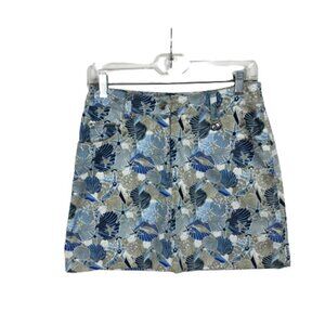 🛒 $8 Golf Skort Mini Skirt Size 2 Pockets Blue Coral Reef 3027-2